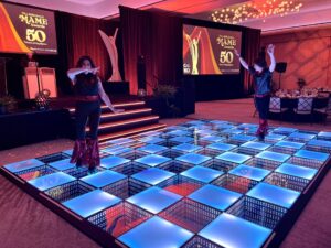 led dance floor rental in use